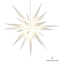 Herrnhuter Stern I8 weiß Papier - 80 cm