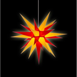 Herrnhuter Moravian Star I7 Yellow/Red Paper - 70 cm / 27.6 inch