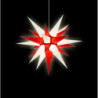 Herrnhuter Moravian Star I6 White/Red Paper - 60 cm / 23.6 inch