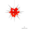 Herrnhuter Moravian Star I6 White with Red Core Paper - 60 cm / 23.6 inch