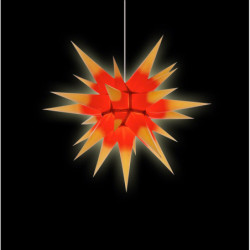 Herrnhuter Moravian Star I6 Yellow with Red Core Paper - 60 cm / 23.6 inch
