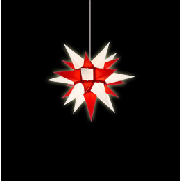 Herrnhuter Moravian Star I4 White/Red Paper - 40 cm / 15.7 inch
