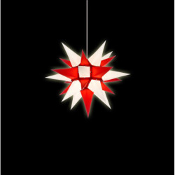 Herrnhuter Moravian Star I4 White/Red Paper - 40 cm / 15.7 inch