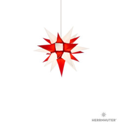 Herrnhuter Stern I4 weiß/rot Papier - 40 cm