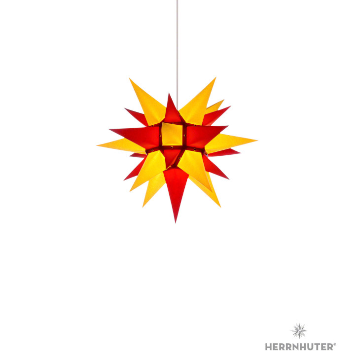 Herrnhuter Stern I4 gelb/rot Papier - 40 cm