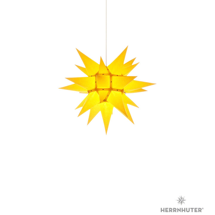 Herrnhuter Stern I4 gelb Papier - 40 cm