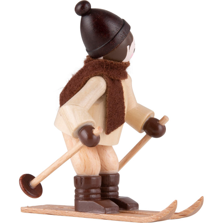 Thiel-Figur Abfahrtsläufer - natur - 6,5 cm