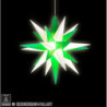 Herrnhuter Moravian Star A1e White/Green Plastic - 13 cm/5.1 inch