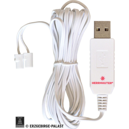 Cable for USB Power Supply, 2.5m White