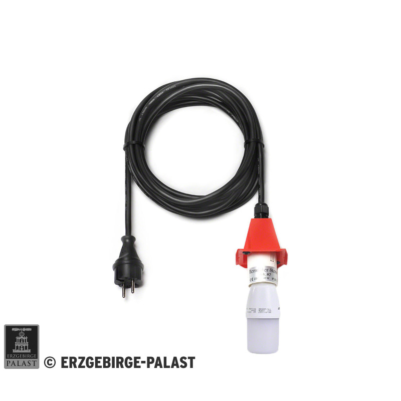 Kabel für Aussenstern 29-00-A4 und 29-00-A7, 5 m schwarz, LED, Deckel rot