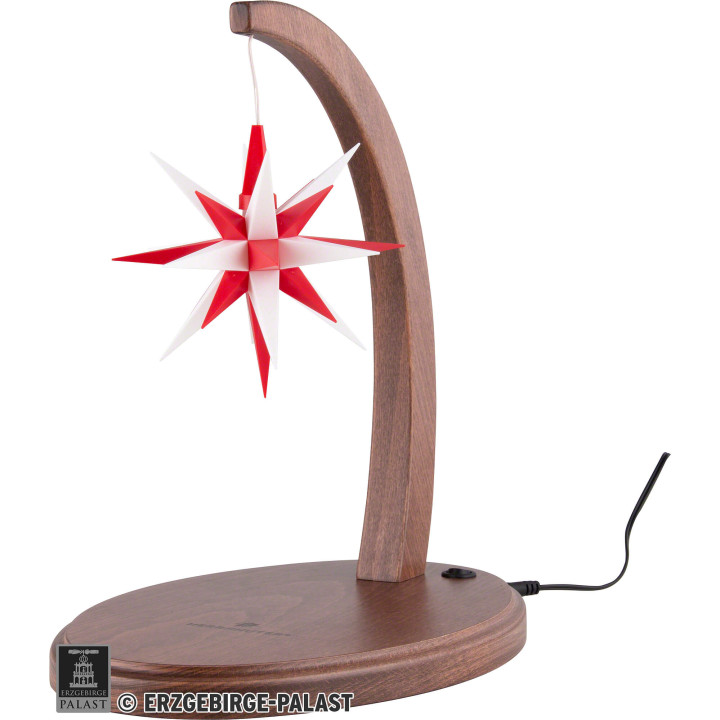Star Arch Walnut with A1e White-Red - 29 cm / 11.4 inch