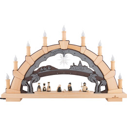 Herrnhuter Candle Arch - With Mini-Star - 65x40 cm / 25.6x15.7 inch