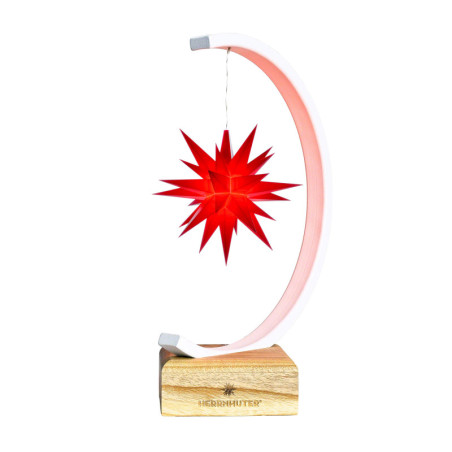 Metal Star Arch White-Glitter with A1e Red - 27,5 cm / 10.8 inch