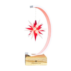 Metal Star Arch White-Glitter with A1e White/Red - 27,5 cm / 10.8 inch