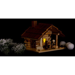 Smoking Hut - Freiberg Hut with LED - 12,5 cm / 5 inch