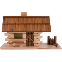 Traditionelles Rauchhaus Waldhütte mit LED - 10 cm