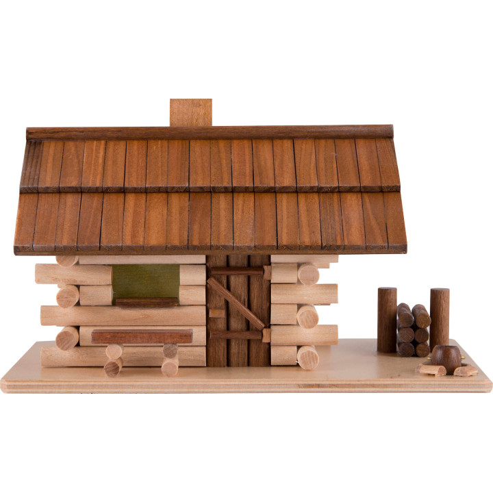 Traditionelles Rauchhaus Waldhütte mit LED - 10 cm