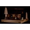 Smoking Lighted House - Old Mill with Figurines - 20 cm / 7.9 inch