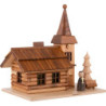 Rauchhaus Dorfkirchlein mit Pfarrer und LED - 19 cm