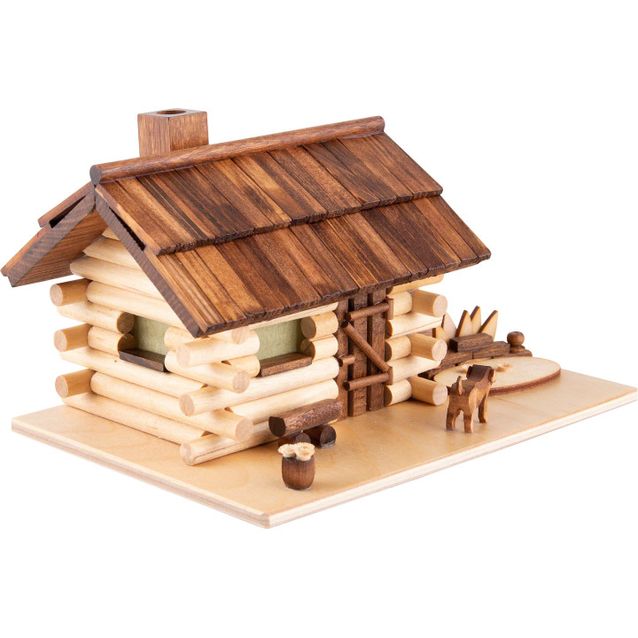 Traditionelles Rauchhaus "Haus am See" mit LED - 12 cm