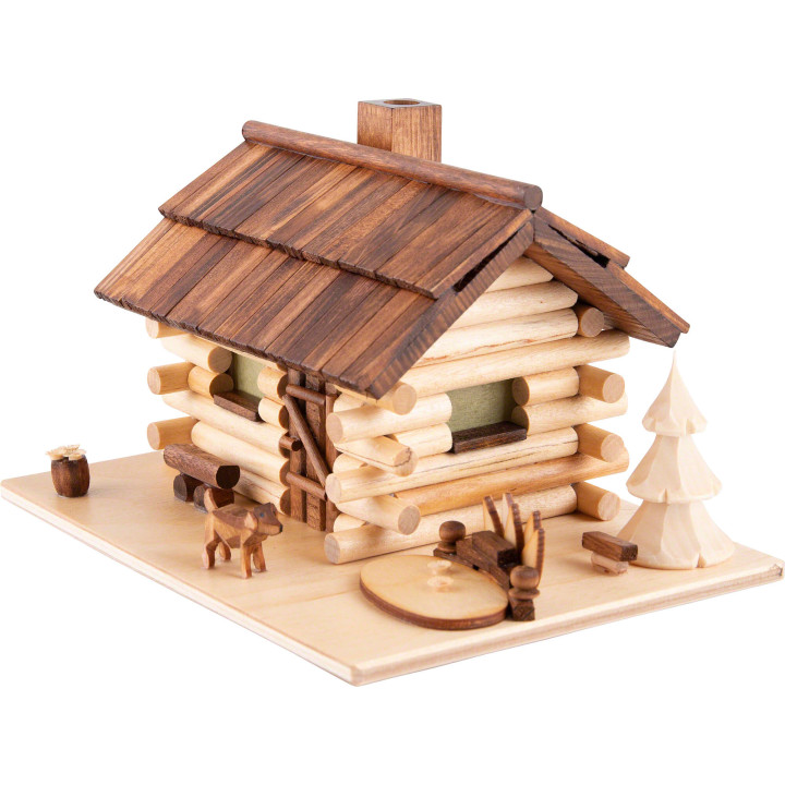 Traditionelles Rauchhaus "Haus am See" mit LED - 12 cm