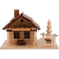 Traditionelles Rauchaus "Gasthaus zur wilden Sau" mit LED - 12 cm