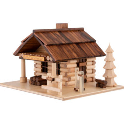 Traditionelles Rauchaus "Gasthaus zur wilden Sau" mit LED - 12 cm