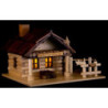Traditionelles Rauchaus "Gasthaus zur wilden Sau" mit LED - 12 cm