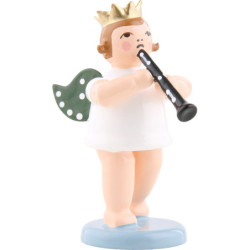 Angel with Crown and Clarinet - 6,5 cm / 2.5 inch