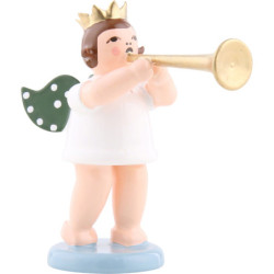 Engel mit Krone und Fanfare - 6,5 cm