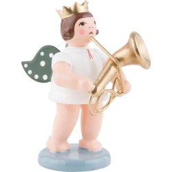Engel mit Krone und Baritonhorn - 6,5 cm