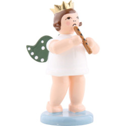 Angel with Crown and Recorder - 6,5 cm / 2.5 inch