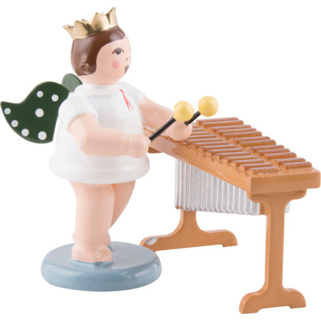 Angel with Crown at the Xylophone - 6,5 cm / 2.5 inch