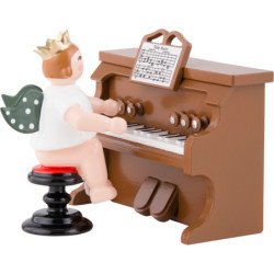 Engel mit Krone am Harmonium - 6,5 cm