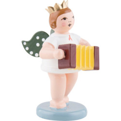 Angel with Crown and Harmonica - 6,5 cm / 2.5 inch