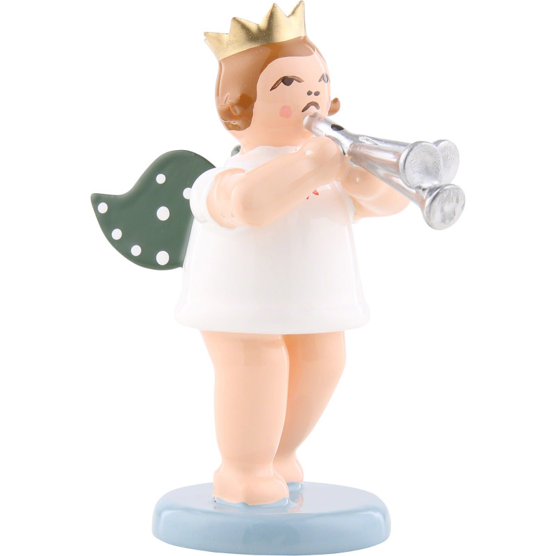 Engel mit Krone und Martinstrompete - 6,5 cm
