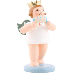 Angel with Crown and Ocarina - 6,5 cm / 2.5 inch