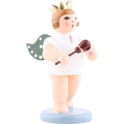 Angel with Crown and Castanet - 6,5 cm / 2.5 inch