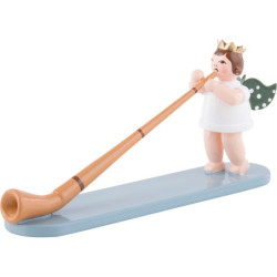 Engel mit Krone und Alphorn - 6,5 cm