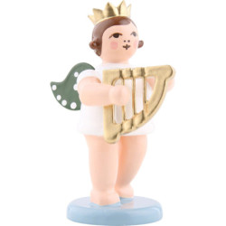 Angel with Crown and Hand Harp - 6,5 cm / 2.5 inch
