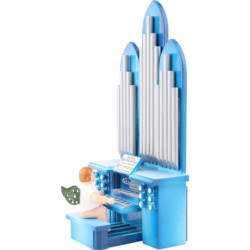 Orgel mit Engel und Spielwerk - 18,5 cm