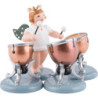 Angel with Crown and Three Timbals - 6,5 cm / 2.5 inch