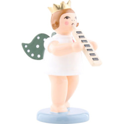 Angel with Crown and Melodica - 6,5 cm / 2.5 inch