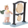 Angel with Crown and Double Gong - 6,5 cm / 2.5 inch