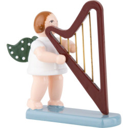 Angel with Harp - 6,5 cm / 2.5 inch