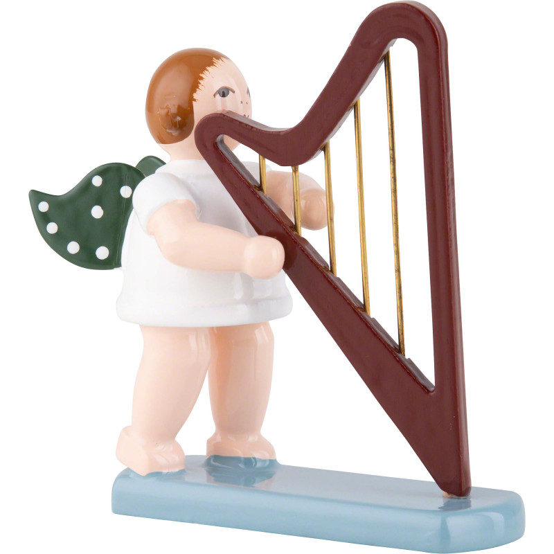 Angel with Harp - 6,5 cm / 2.5 inch