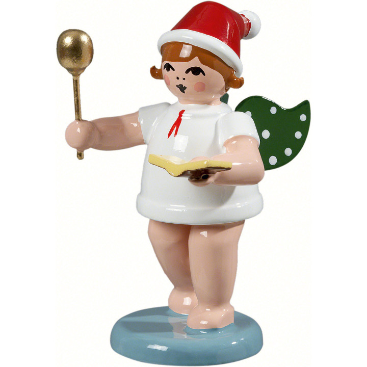 Baker Angel with Hat, Spoon and Cook Book - 6,5 cm / 2.5 inch