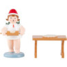 Bäckerengel mit Mütze und Teigrolle am Tisch - 6,5 cm