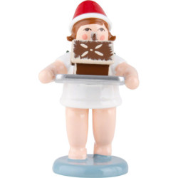 Baker Angel with Hat and Ginger Bread House - 6,5 cm / 2.5 inch
