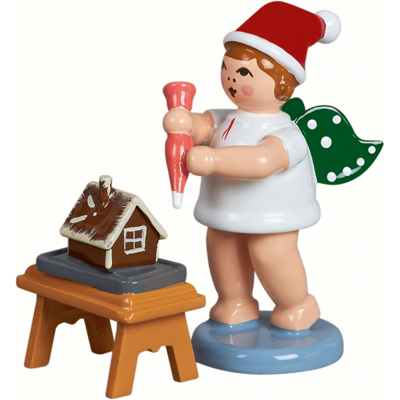 Baker Angel with Hat, Icing Set and Ginger Bread - 6,5 cm / 2.5 inch